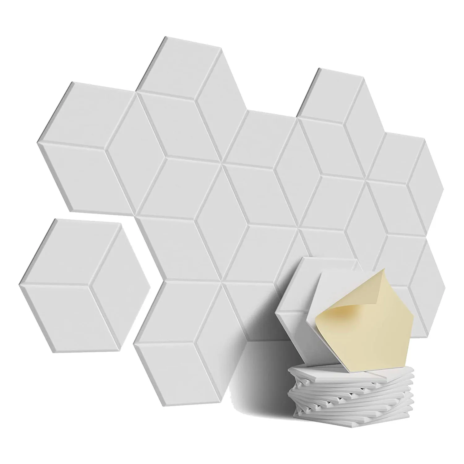 

12 PACK Acoustic Foam,Self-Adhesive Sound Proof Panels,for Sound Insulation &Acoustic