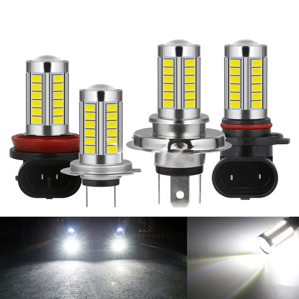 

H8/H11 Car Fog Lamp Replacement Super Bright White Light Fog Light Bulb Universal 33SMD Daytime Running Light