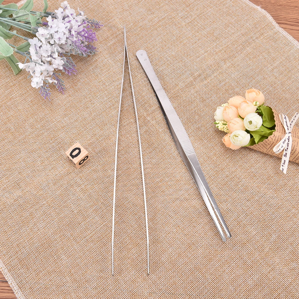 1Pcs Kitchen Tweezer Utensil BBQ Tweezer Food Clip Kitchen Bar Chief Tong Stainless Steel Portable for Picnic Barbecue Cooking