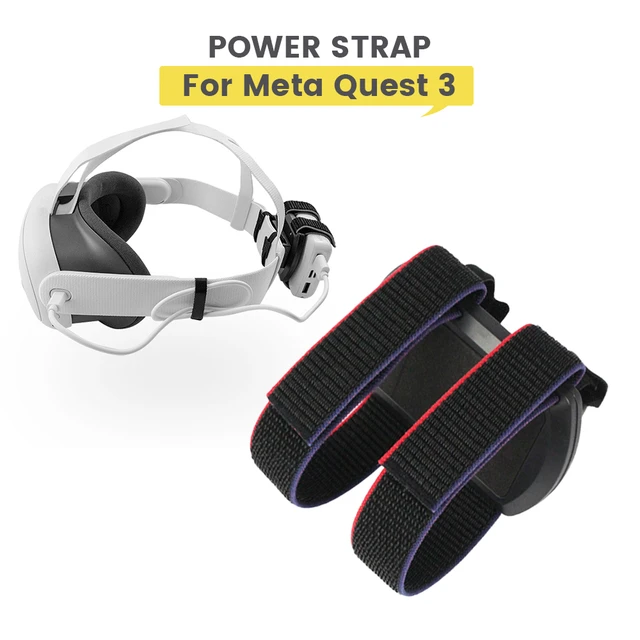 External Power Clip Strap For Oculus Quest 2/Quest 3 Adjustable Head Strap  Power Bank Battery Fixed Bracket VR Accessories - AliExpress