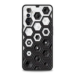 Cover per telefono in TPU morbido bianco a nido d'ape alla moda