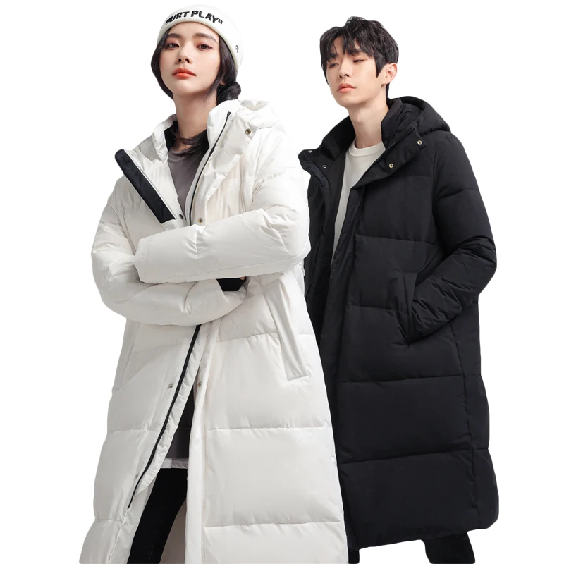 

Men Nice Winter New Plus Long Warm Thick Hood Parkas Jacket Coat Women Down Jacket Outwear Outfits Classic Windproof Pocket Park