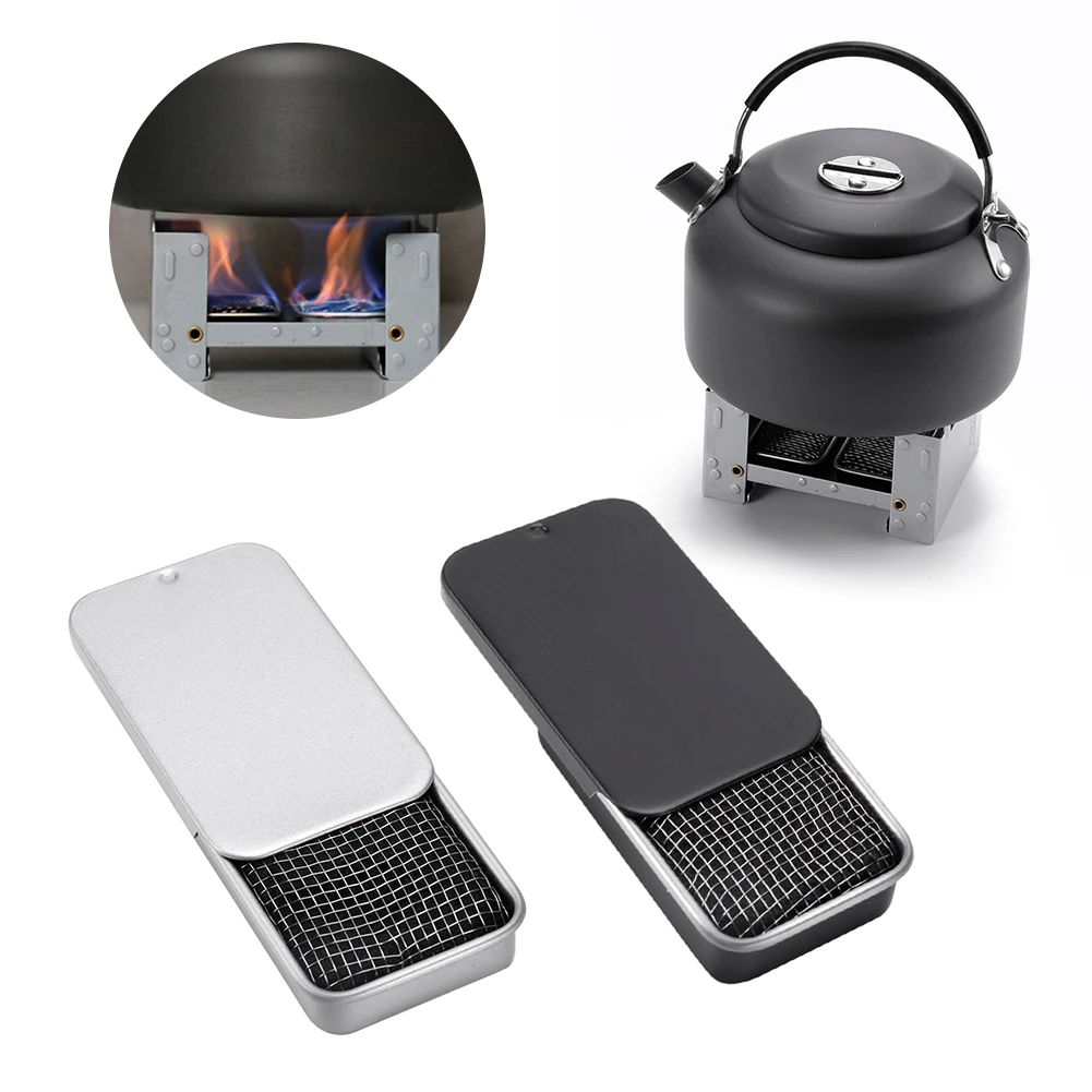 Stainless Steel Outdoor Alcohol Stove Lightweight Mini Camping Cooking