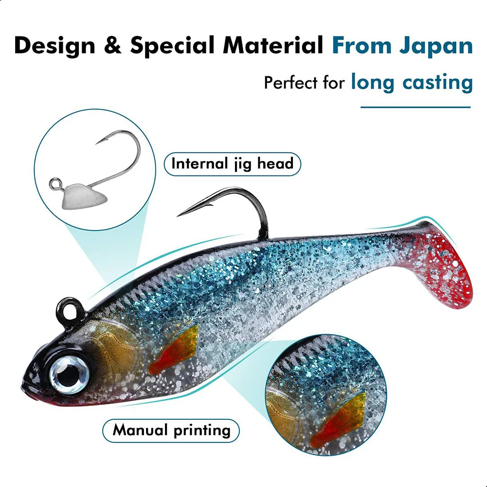 

Outdoor Sports Lures Soft Plastics TRUSCEND Lures 15.5*14*1cm 6pcs/set 85g Bucktails Dummy Baits Metal + Plastic