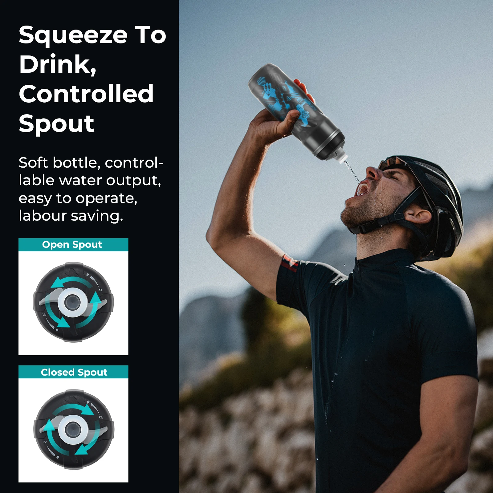 Bicycle 600ml Water Bottle Squeeze Out Water PP5 Double Layer Heat And Ice-Protected GYM Fitness Outdoor Sports Cup 1PC for BOLANY bicycle water bottle,water bottle,sports bottle