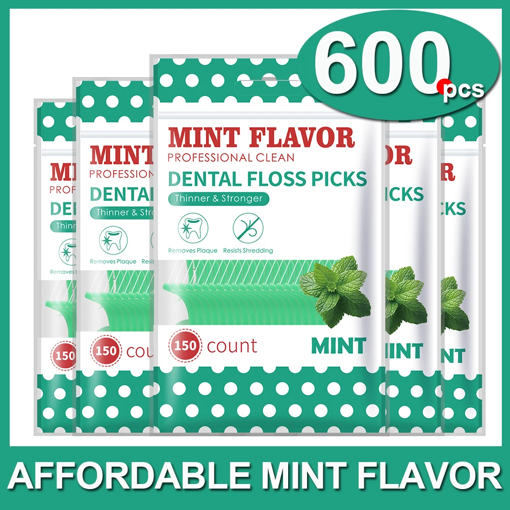 Dental Floss Sticks 600pcs Mint Disposable