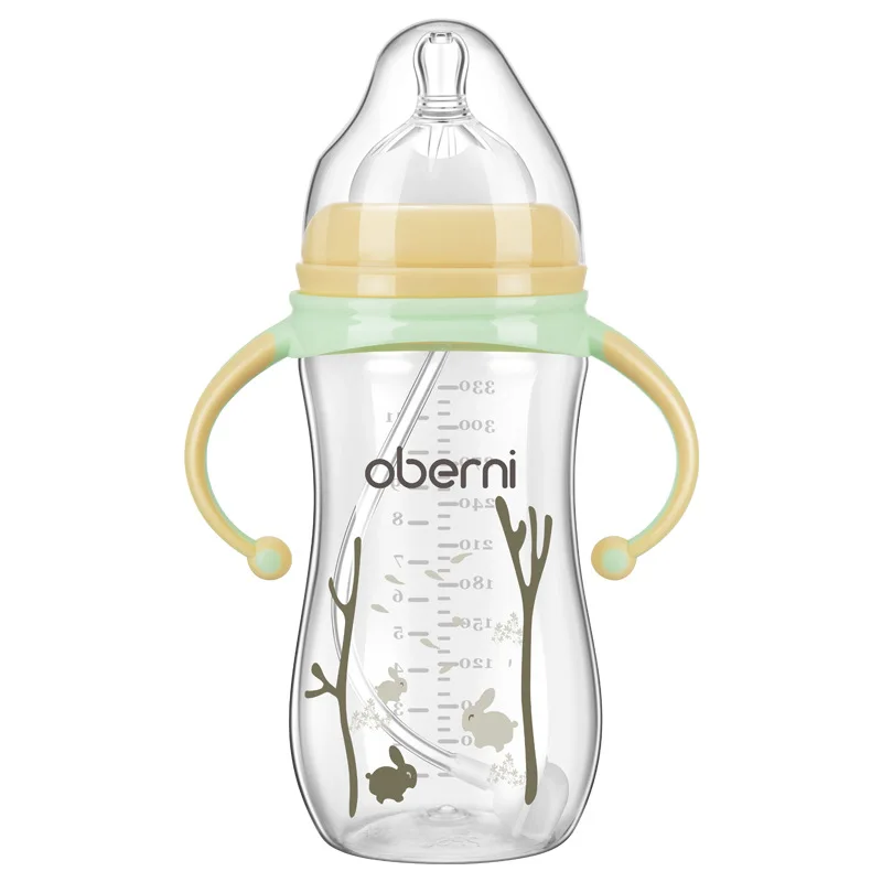 Anti-Slip BPA Free Newborn Baby Bottle Infant Nursing Milk Fruit Juice Water Feeding Wide Mouth Nipple Pacifier Drink PP Bottles