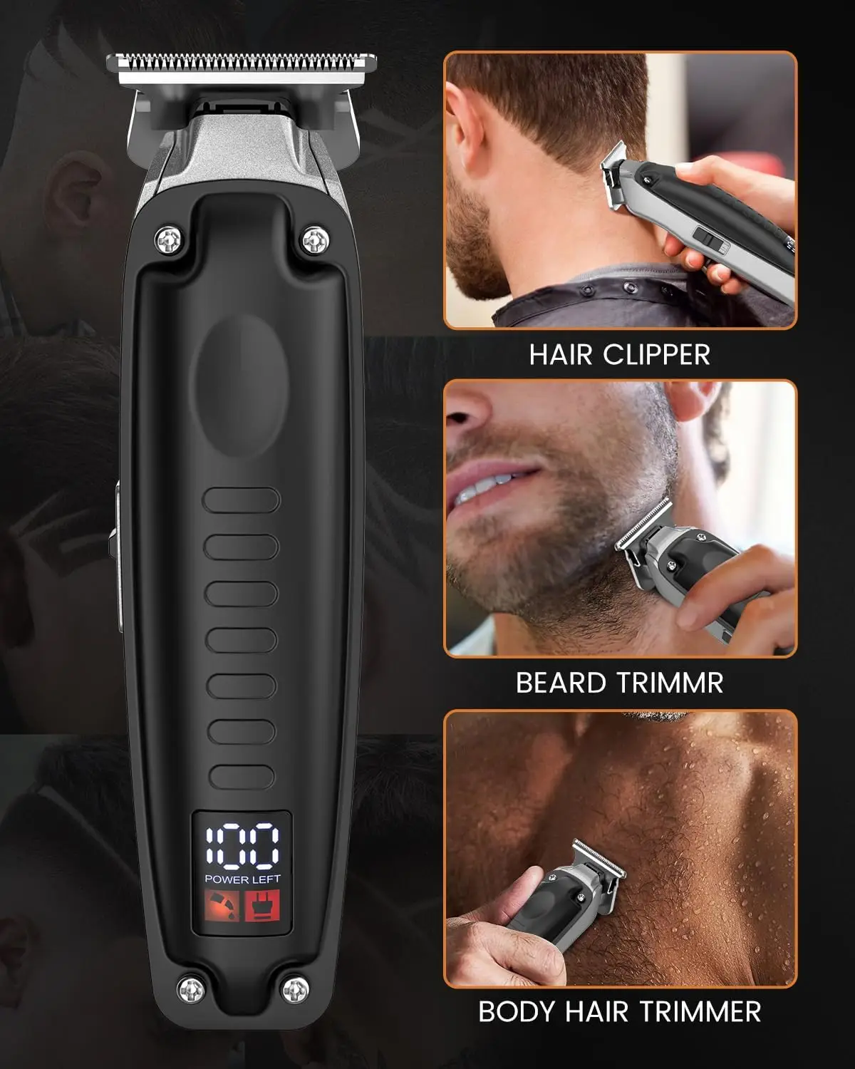 Sejoy Hair Clippers for Men, Hair Trimmer Professional Cordless Barber Machines Mens Shaver Gifts 5