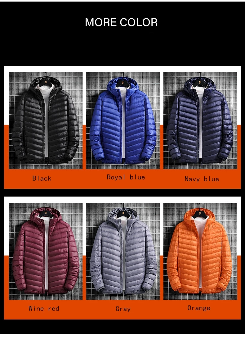 long puffer jacket Men's Spring Winter Quilted Coats New 90% White Duck Down Ultra Lightweight Packable Down Jacket Men Korean Fashion Puffer Coat long puffer jacket