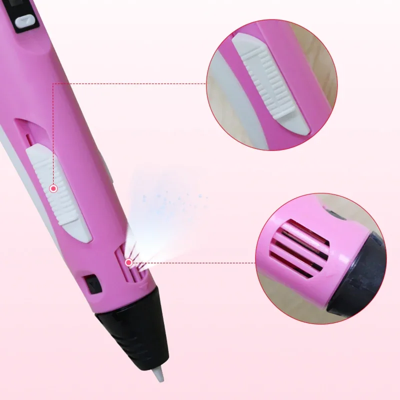 디지털 디스플레이 지능형 3D 프린팅 펜, DIY 3D 그래피티 페인팅 펜, USB 케이블 포함