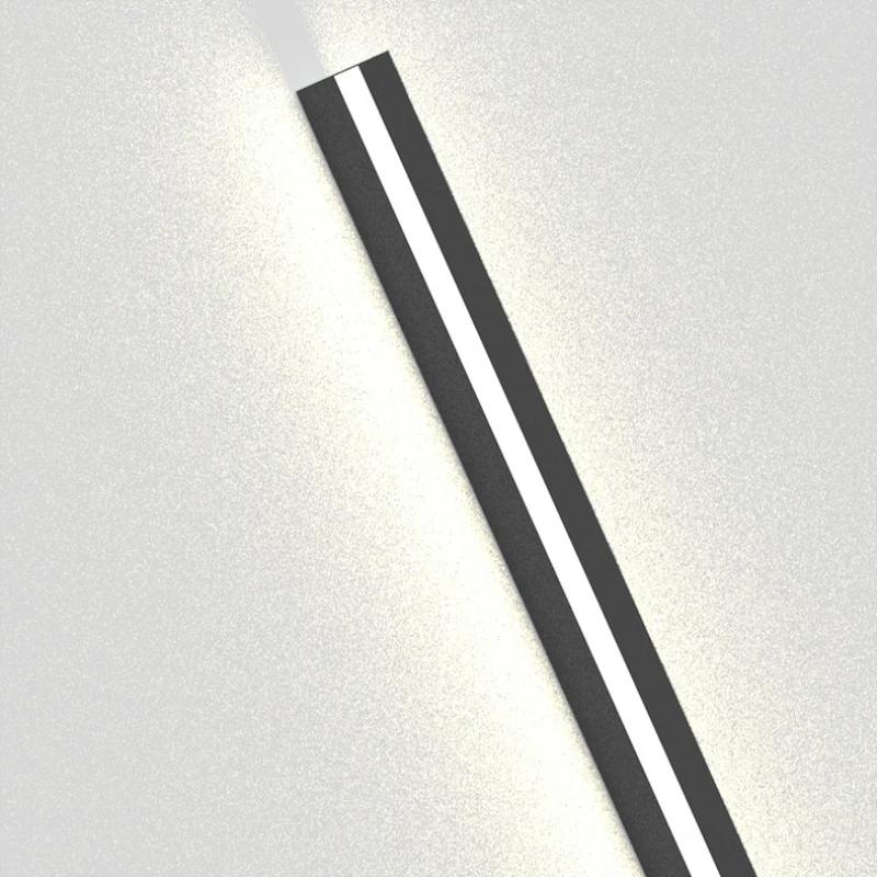 LED Wall Lamp 60/80/100/120cm Dimming Switch Bedroom Bedside Sconces Black Gold White Metal Parlor Aisle Bathroom Lamp