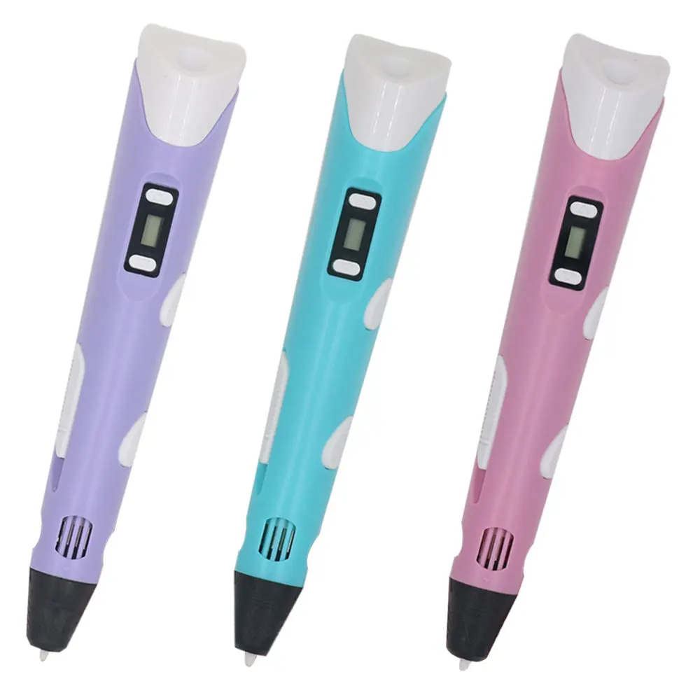 새로운 3D 펜 3d 인쇄 펜 어린이 DIY 드로잉 펜 PLA 필라멘트 생일 크리스마스 소년 소녀 여행 케이스와 어린이를위한 선물