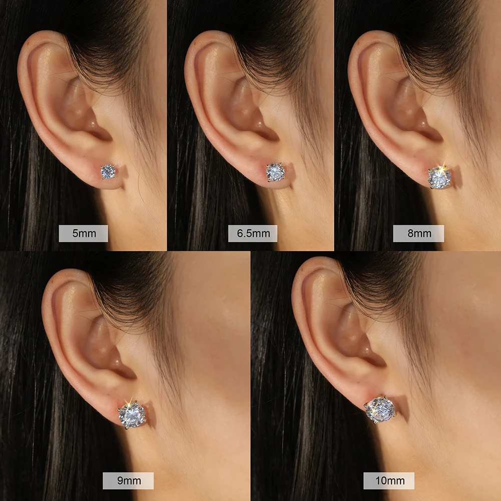 ORSA JEWELS 8A Zirkonia-Ohrstecker aus echtem 925er-Sterlingsilber mit Zirkonia, runder Schliff, hochwertiger, zierlicher Schmuck LZE53 – Detail 12