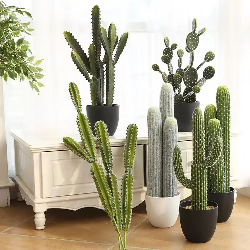 ArtificialCactusFakeBigCactusPlantsFauxCactiSaguaroforIndoor
