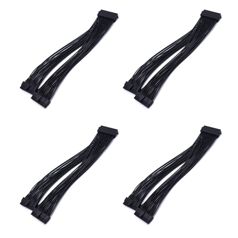 

4х ATX 24Pin 1 на 2 порта питания Удлинительный кабель PSU штекер-гнездо разветвитель 24PIN Удлинительный кабель