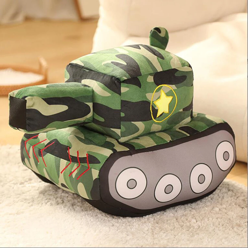 Simulated Tank Bolster Military Weapons Stuffed Children Plush Toy Boy Birthday Gift viikondo action figure army men toy soldier military vehicle playset combat motorcycle armor jeep patrol boat warship boy gift