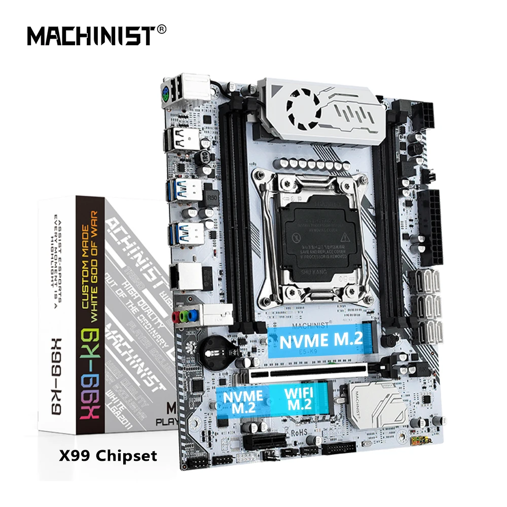 MACHINIST-placa base X99 compatible con procesador Intel Xeon E5 2640 2650 2670 V3 V4 CPU LGA 2011-3 DDR4 ECC, memoria RAM NVME M.2 K9-V2