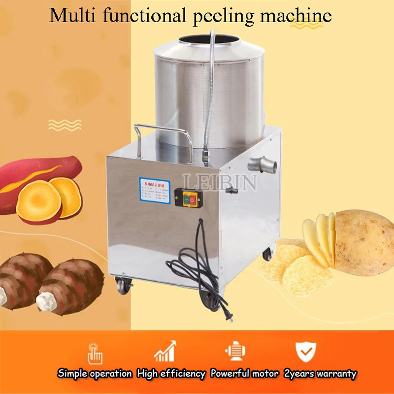 Description Picture 4 of item150-350kg/h Potato Peeler Machine Stainless Steel Electric Automatic Potato Taro Ginger Peeling Machine Commercial Use