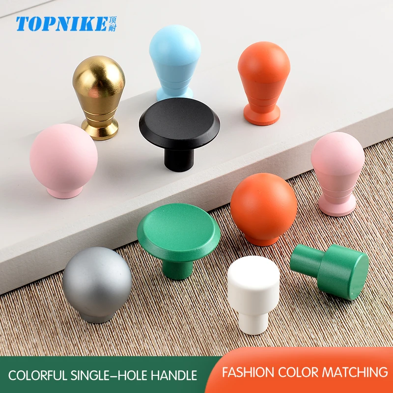 Small Knob Wardrobe Door Drawer Single-hole Children&rsquo;s Handle Cabinet Orange Green Pink Red Blue White Gray Pulls furniture handles,kitchen door handles