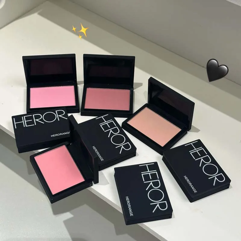 Silky Touch Monochrome Powder Blusher Natural Nude Peach Delicate Makeup Long-lasting Low Saturation Matte Facial Rouge Palette 6