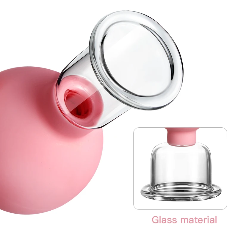 Rubber Massage Body Cups Anti Cellulite Suction Glass Cup for Face Facial Skin Lifting Tool Vacuum Cupping Massage Beauty Health