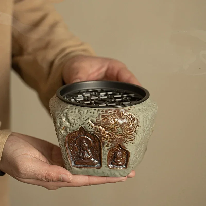 

Чайная фарфоровая чаша Dun Huang Будда, набор для чайной раковины, китайская чайная посуда для белого чая, чашка