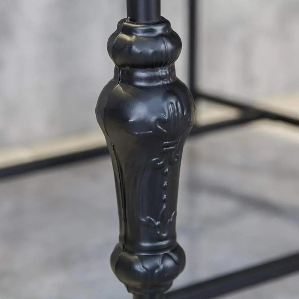 Rustic Style Dual-Tier Clothing and Shoe Display Stands with Boutique Riser and Vintage Storage Shelves