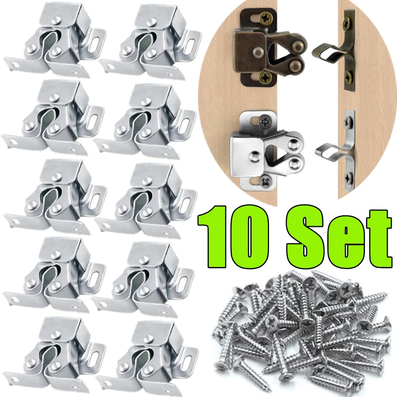 1-10Set Door Stop Closer Stoppers Damper er Magnet Cabinet Catches With Screws For Wardrobe Hardware Furniture Fittings magnetic cabinet catches door closer door catches magnetic cabinet latches cabinet door latch door stops cabinet door stop cabinet door buffer closet door rebounder