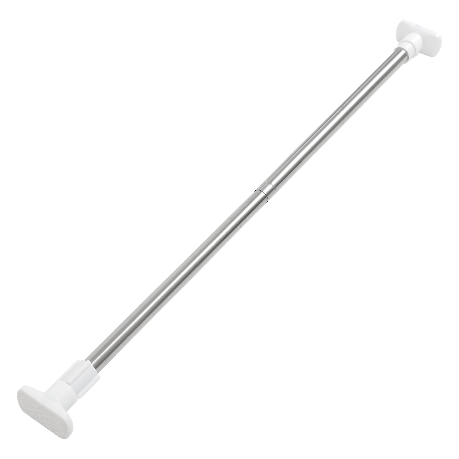 

Rod Tension Curtain Spring Free Shower Rods Drilling Wardrobe Adjustable Closet Bathroom Silver Telescopic Pole Holdbacks Nail
