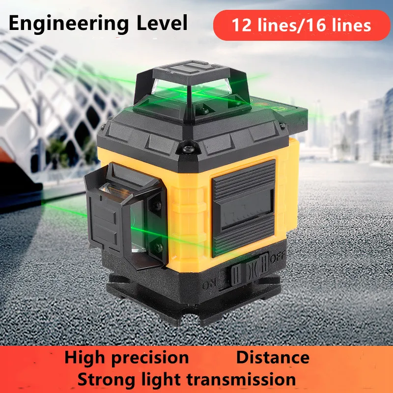 Huepar 16 Lignes 4D Niveau Laser En Croix 4X360 Ligne Faisceau Vert Auto  Nivelant Charge USB Usage de Batterie Sèche&Li ion S04CG L   Bricolage