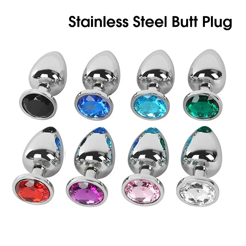 Erotic Small Jeweled Anal Plug Dildo Sexy Metal Butt Plug Gay Anal Beads Bdsm Goods for Adults Sex Toys for Men Woman Sex Shop