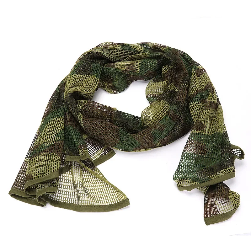 

Military Tactical Scarf Sniper Veil Camo Mesh Sniper Face Scarf Veil Head Wrap for Outdoor Camping Hunting