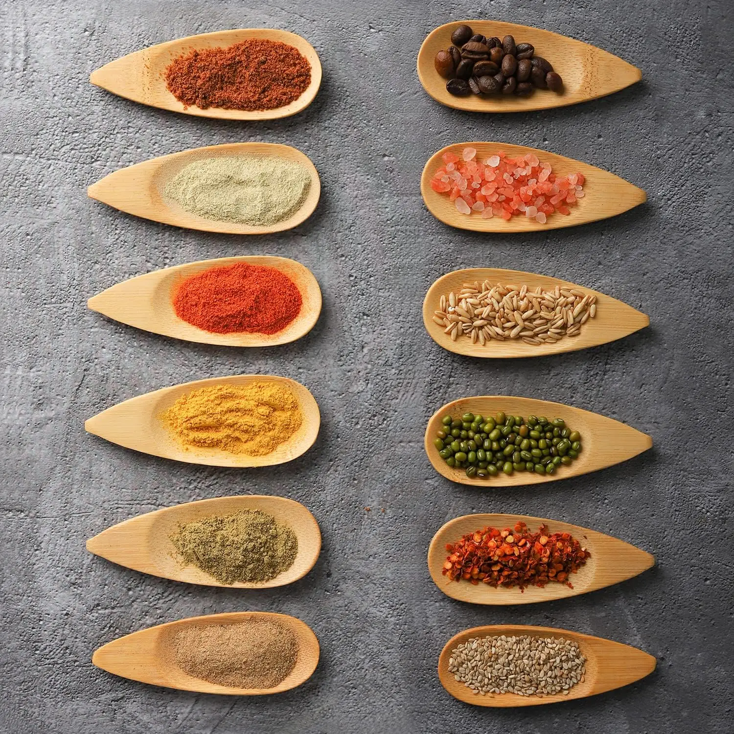 

50PCS Bamboo Spoons Mini Wooden Salt Spoon for Tea Coffee Spice Ice Cream Little Scoops