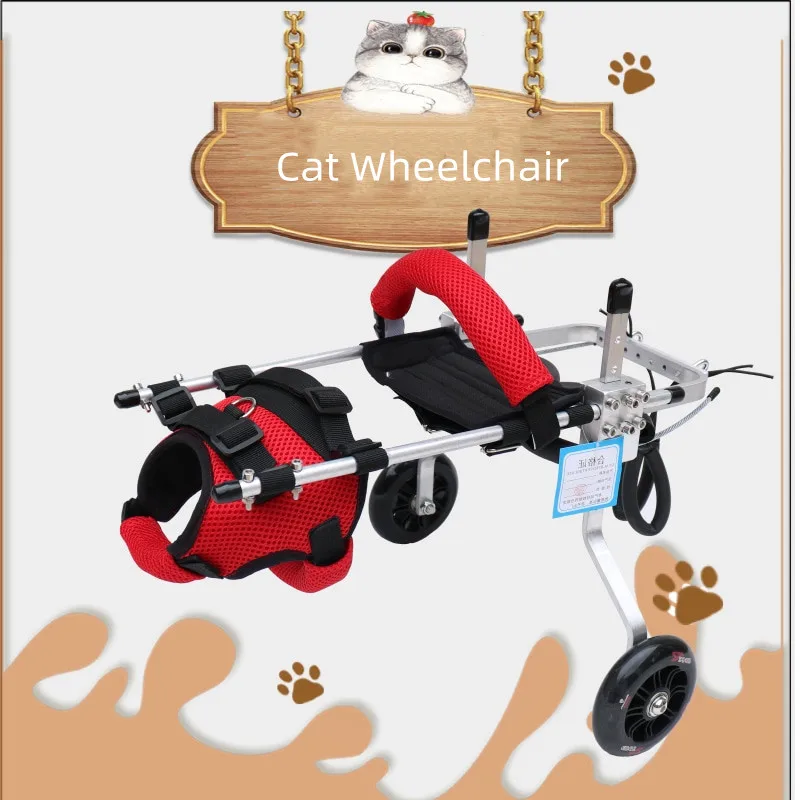 Cat Wheelchair Car Paralyzed Fracture Pet Hind Leg Spine Injury Rehabilitation Training Car Hind Limb Disability Stroller cat wheelchair