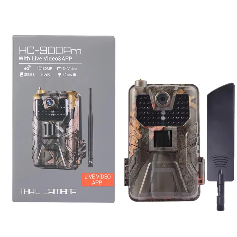 Live Broadcast 4K 36MP APP Trail Camera Cloud Service Wildlife Hunting Surveillance 940nm 4G Wireless CameraHC900PRO Photo Traps 4