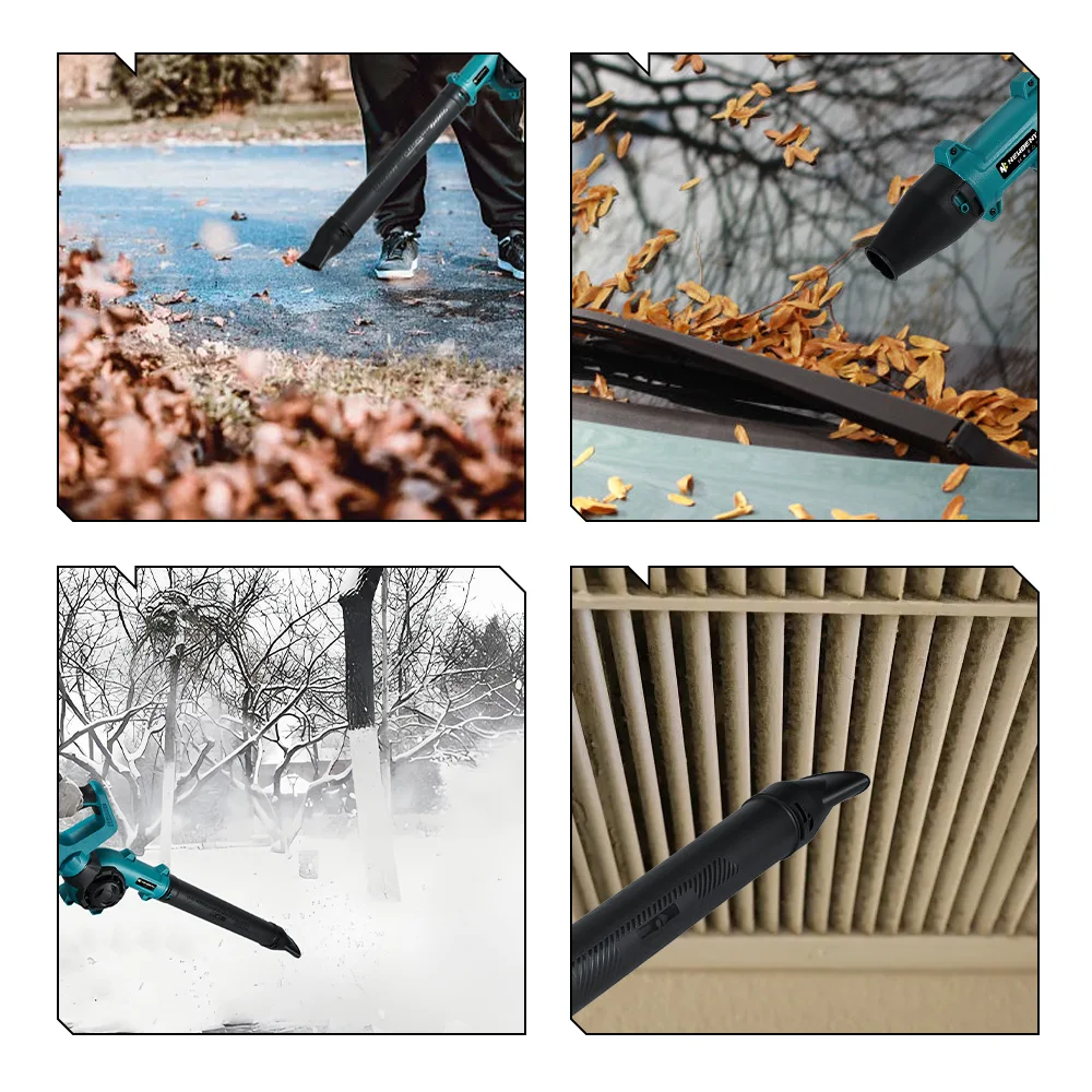 NEWBENY Copper Motor Electric Snow Air Blower 3 Gears Cordless Rotatable Leaf Cleaner Garden Power Tools For Makita 18V Battery 6