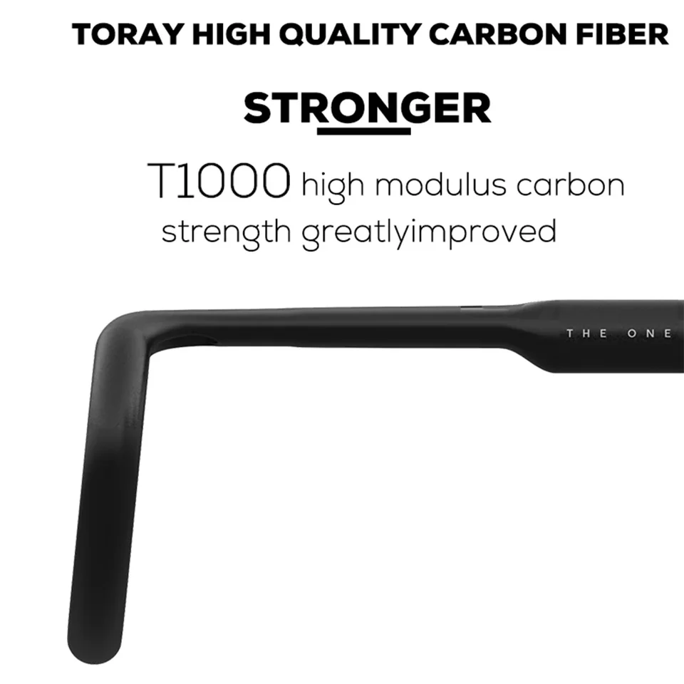 THE ONE T1000 Carbon Fiber AERO Road Handlebar 360mm-420mm Black