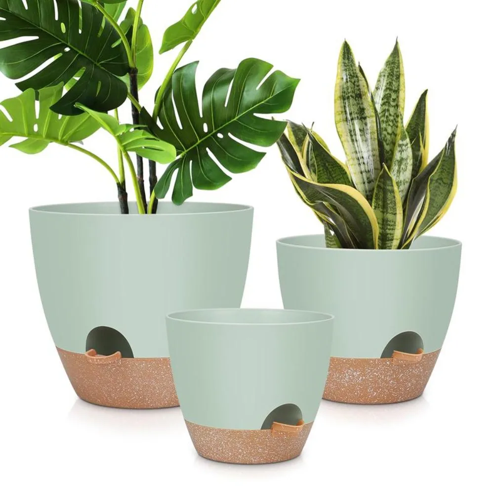 

Outdoors Plant Pot ,12" 10" 9" Large Plant Pots, Multi Mesh Drainage Holes for Indoor Outdoor Garden Plants and Flowers