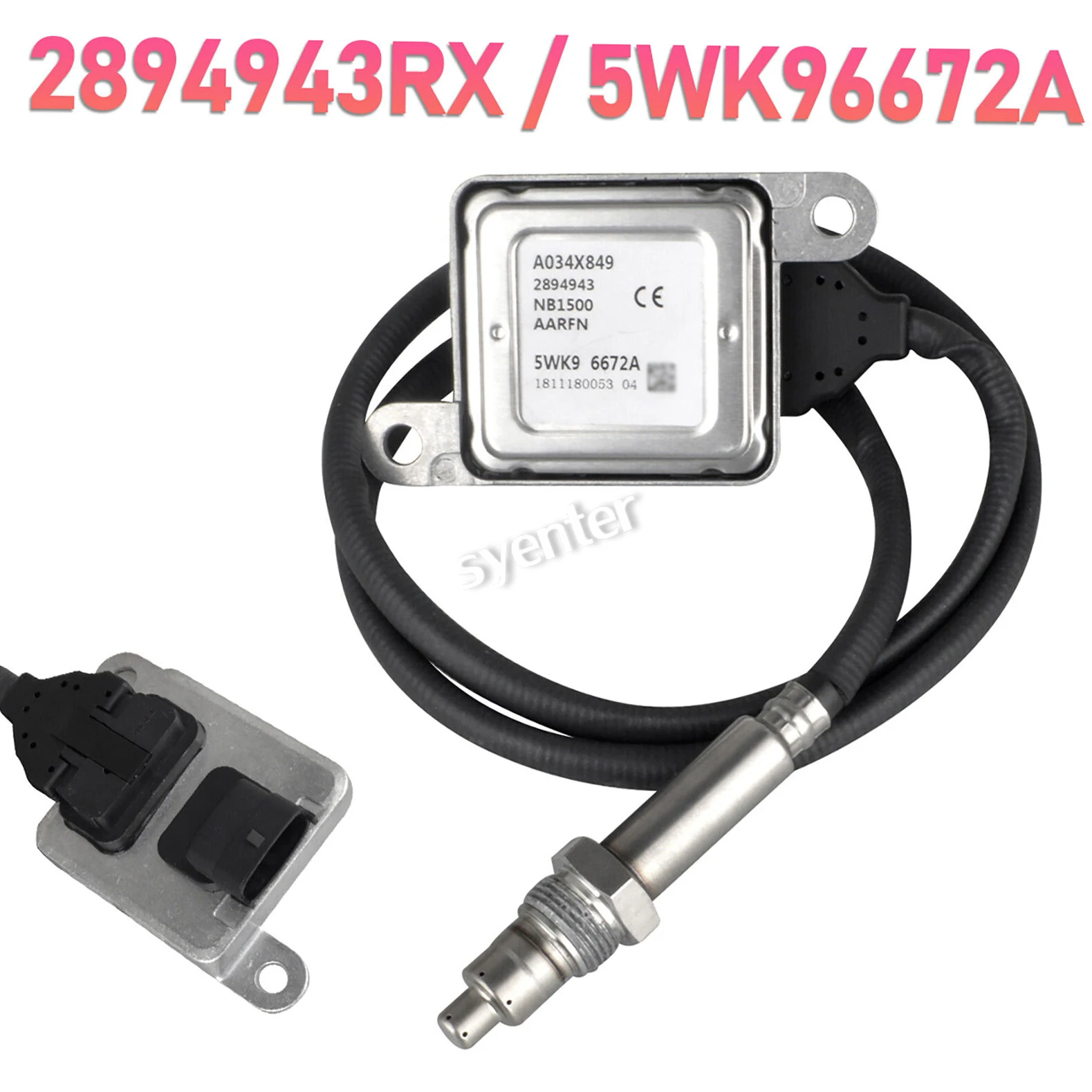 자동차 부품 질소 산소 센서, 질소 산화물 센서, Noxing 5WK9 6672A, 2894943, 12V