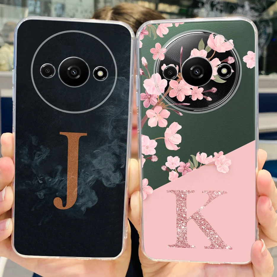 Stylish Clear Silicone Soft TPU Phone Case with Letter Design - 2024 Edition
