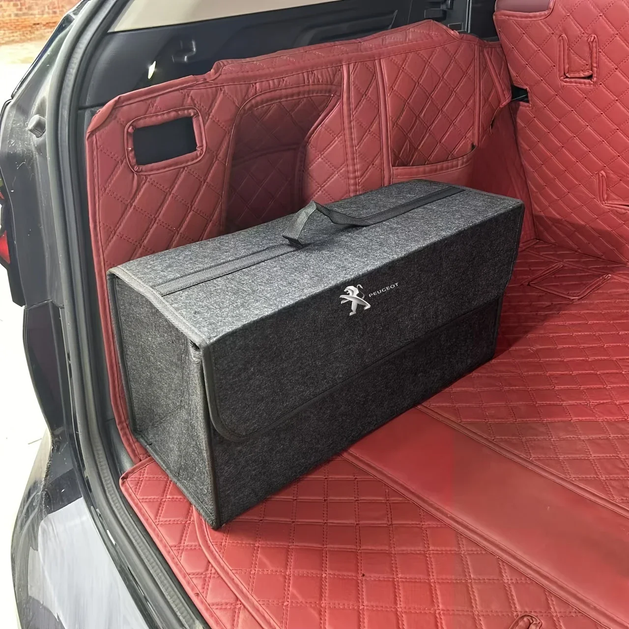 Car felt cloth storage bag folding storage box for Peugeot 308 408 508 RCZ 208 3008 2008 206 207 307 Car Gadgets