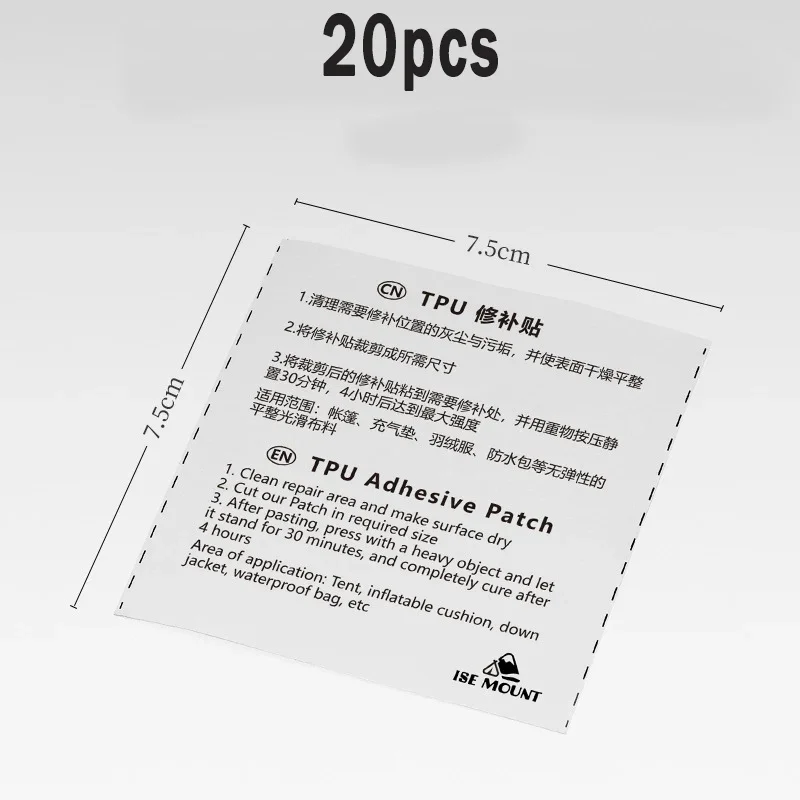 Transparent TPU Tent Repair Tape Kit for Leak and Tear Patching