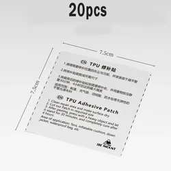 Transparent TPU Tent Repair Tape Kit for Leak and Tear Patching (WHITE 20PCS)