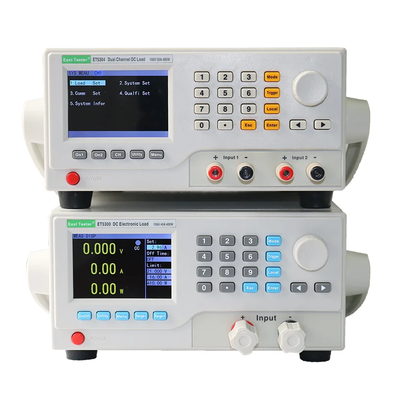 Východ tester ET53 série programovatelná stejnosměrný elektronická nakládat USB single/dual běžící pás měřič 150V/40A/400W baterie schopnost tester