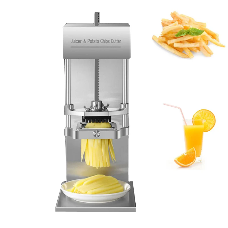 Kitchen Juicer French Fry Cutter Dual-purpose Machine Electric Fruit Juicer French Fries Potato Chips Cutter Machine