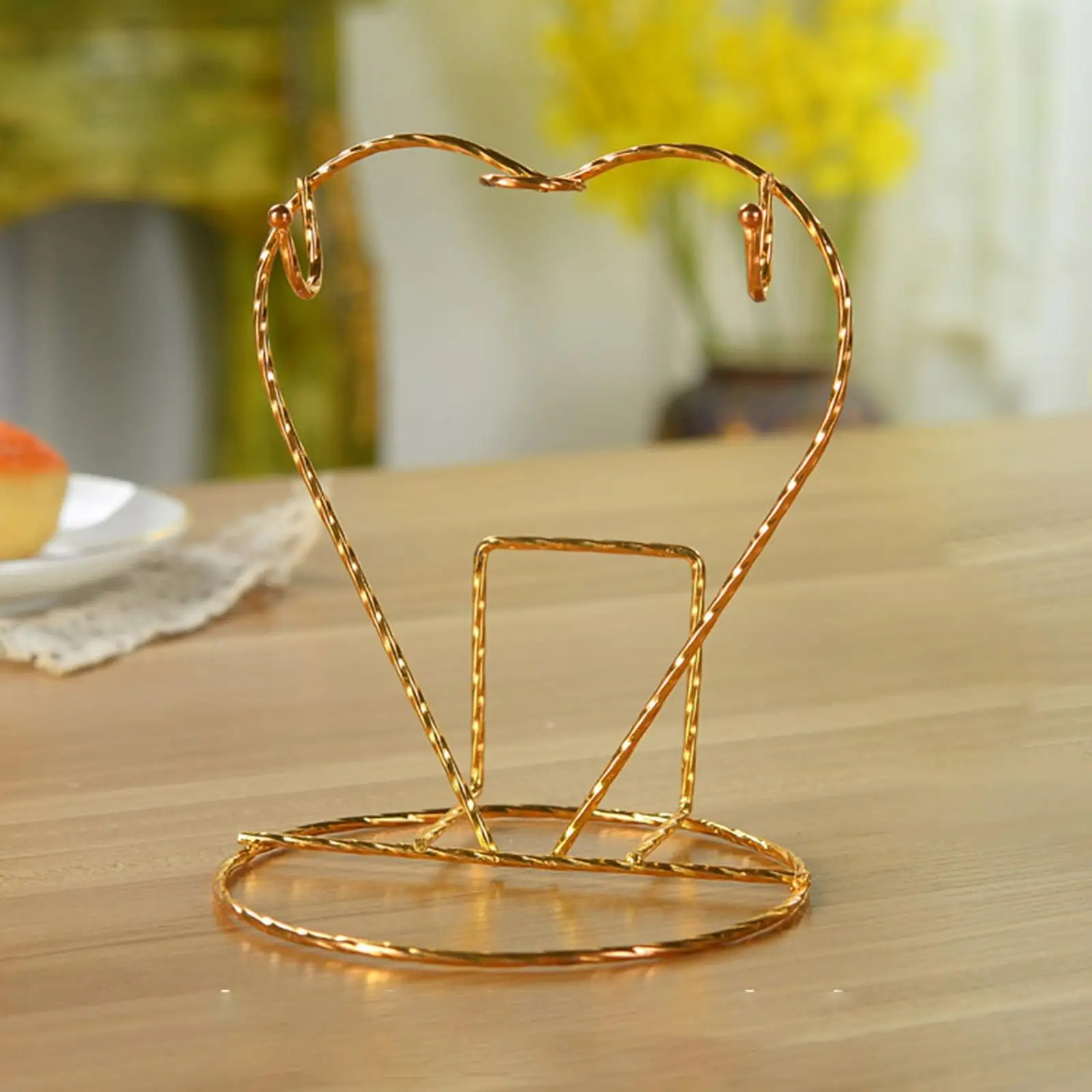 Ceramic Cup Holder Stainless Steel Nail-free Coffee Cup Mug Holder Cup Display Stand Hanging Drain Rack Wine Glass Holder 3