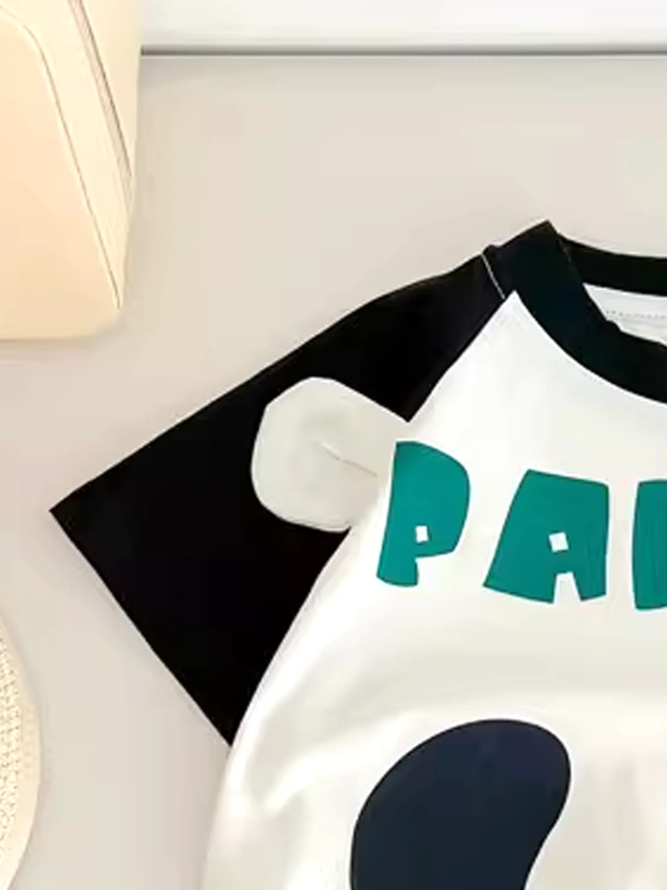 TtkaaBaby 100% 면 3D 프린트 흑백 귀엽고 부드러운 팬더 반팔 원지? 남자아이들을 위한 어린이날 선물