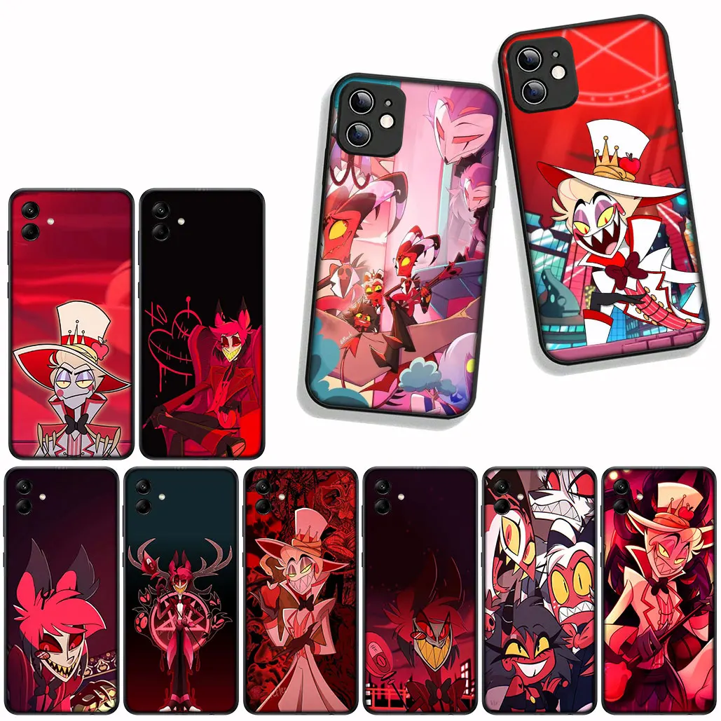 Enhanced Product Title: H-Hotels Themed Protective Case Featuring Hazbins Characters