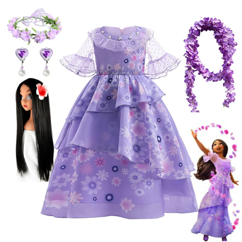 Disney Encanto Costume abito da principessa per bambina felpa con cappuccio  per bambini zotela Cosplay carnevale festa di compleanno borsa per vestiti  per ragazze di natale - AliExpress