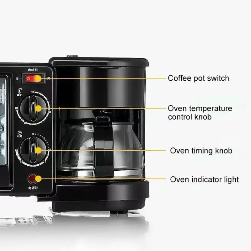 Household English breakfast machine, multi-function coffee, hot milk oven